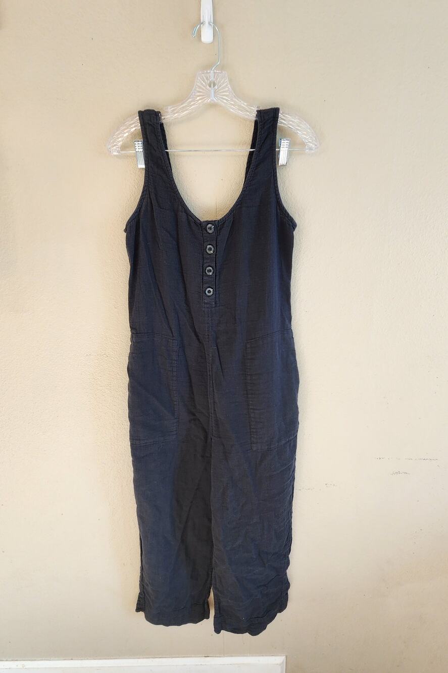 prAna Women's Black Jumpsuit Organic Cotton SZ Medium